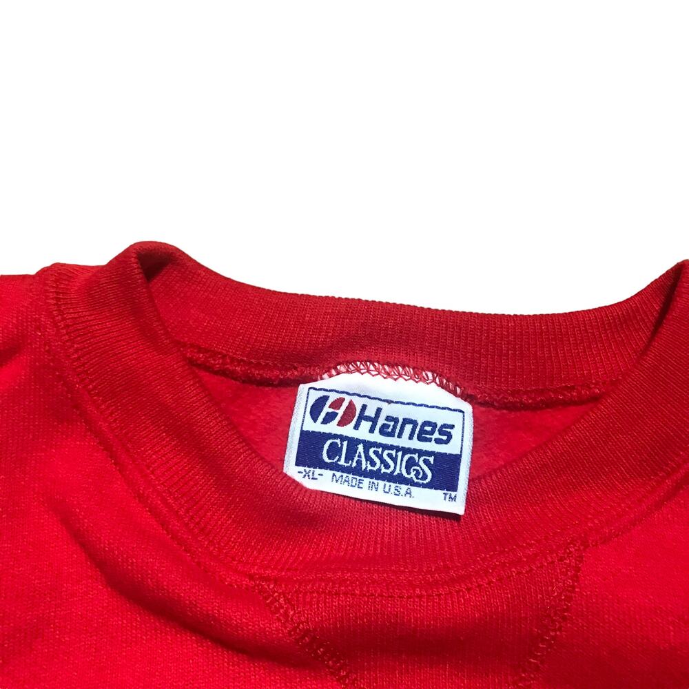 Vintage Hanes Red Blank Crewneck sweatshirt XL - Picture 3 of 4